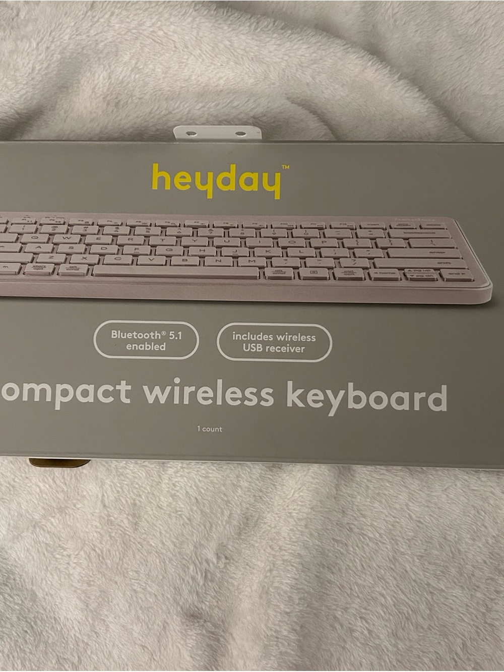 heyday Compact Wireless Bluetooth Keyboard - Light Pink